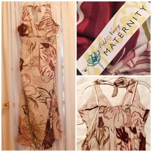 Beautiful floral maternity maxi dress